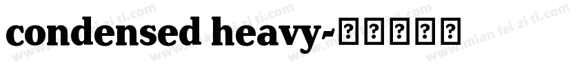 condensed heavy字体转换